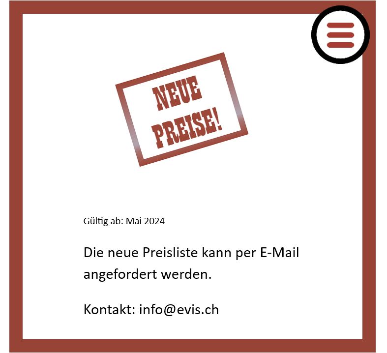 Neue EVIS-Preisliste